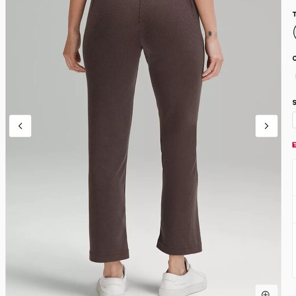 NWT Ribbed Softstreme Zip-Leg HR Crop 25" Sz 6 - Picture 3 of 9